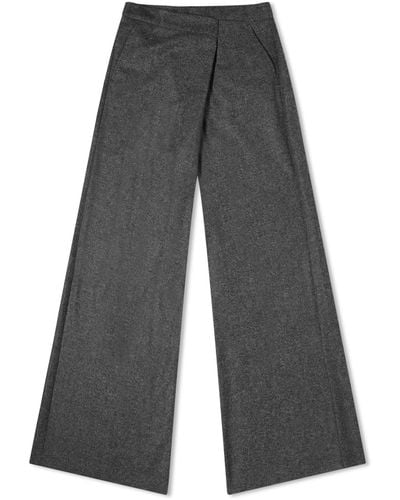 Max Mara Wrap Front Pants - Gray