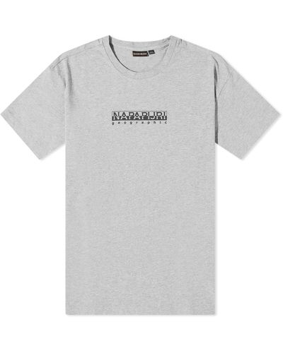 Napapijri Box Logo T-Shirt - Grey