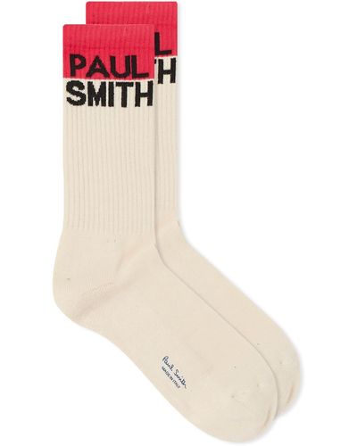 Paul Smith Ps Chidi Logo Socks - Natural