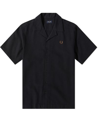 Fred Perry Linen Vacation Shirt - Black
