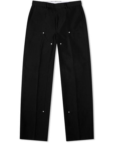 Palm Angels Monogram Workwear Trousers - Black