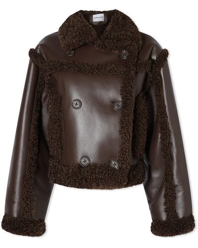 Stand Studio Kristy Faux Shearling Jacket - Brown