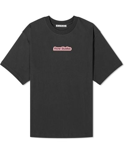Acne Studios Extorr Ski Logo T-Shirt - Black