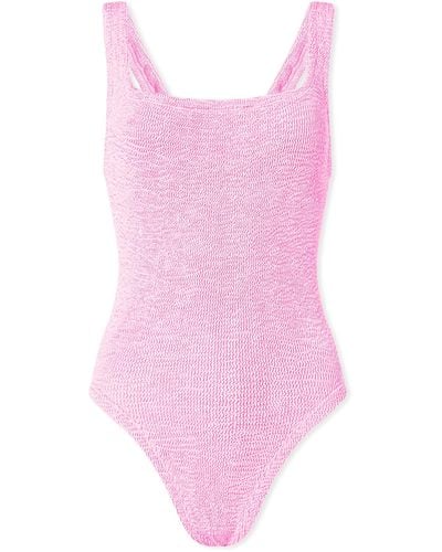 Hunza G Square Neck Swimsuit - Pink
