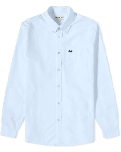 Lacoste Button Down Oxford Shirt - Blue