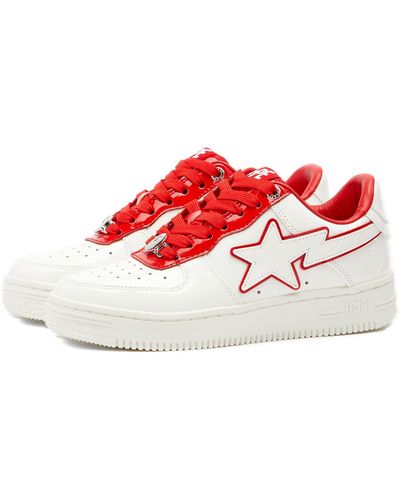 A Bathing Ape Bape Sta #8 Trainers - Red