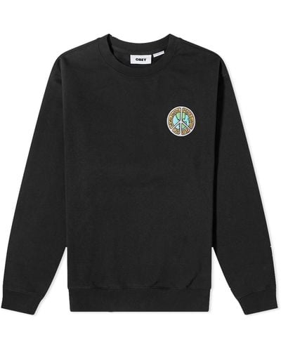 Obey Peace And Unity Crew Jumper - Black