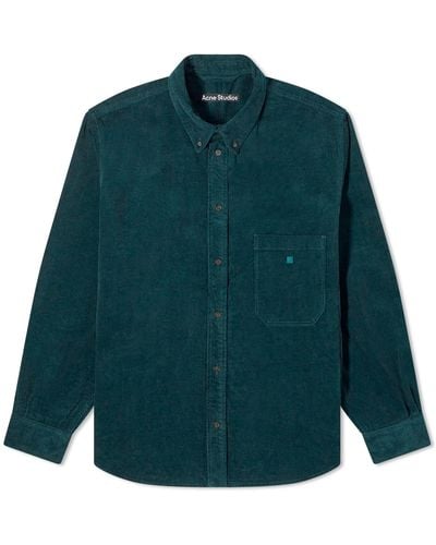 Acne Studios Oday Corduroy Shirt Jacket - Green