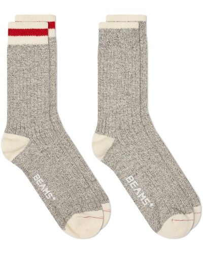 Beams Plus Rag Sock - Gray