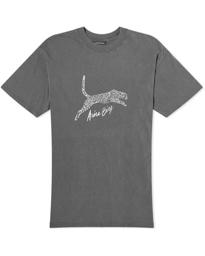 Anine Bing Walker Spotted Leopard T-Shirt - Grey