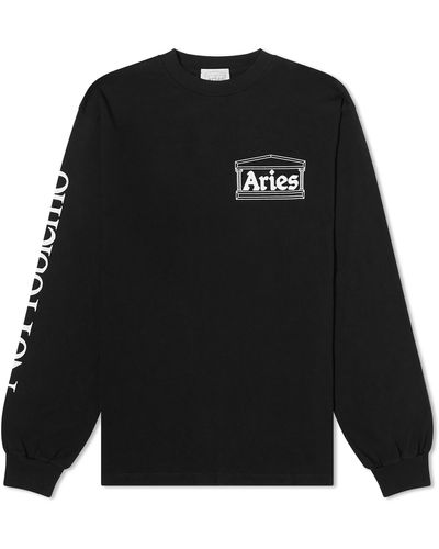 Aries Long Sleeve Rat T-Shirt - Black