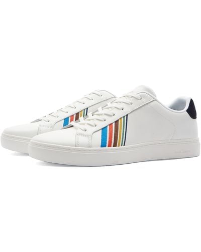 Paul Smith Embroidered Stripe Rex Trainers - White