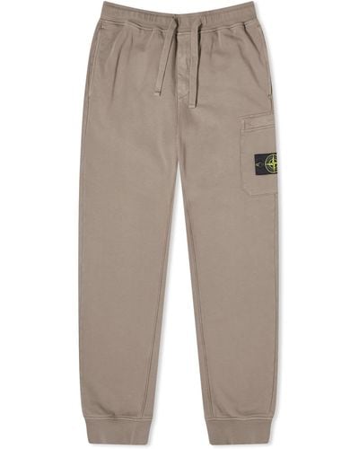 Stone Island Garment Dyed Pocket Sweat Pants - Gray