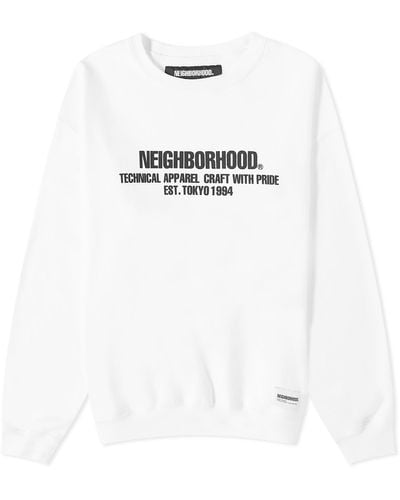 Neighborhood Classic Crew Sweater - White