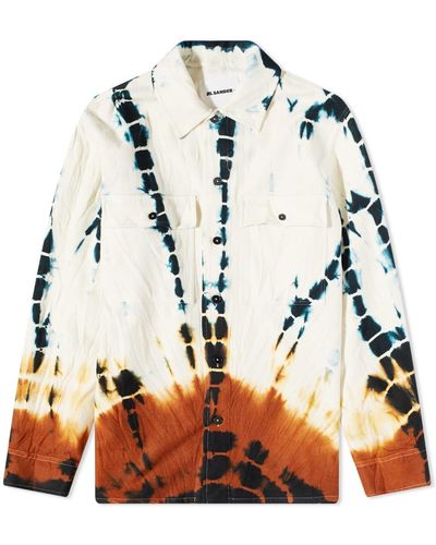 Jil Sander Tie Dye Flannel Shirt - Multicolour