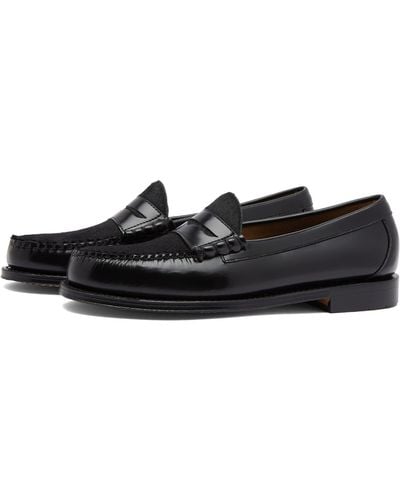G.H. Bass & Co. Larson Exotic Mix Loafer Leather/Hide - Black