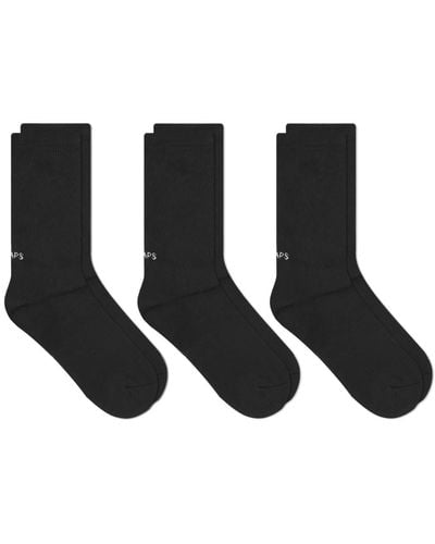 WTAPS 05 Skivvies 3-Pack Sock - Black