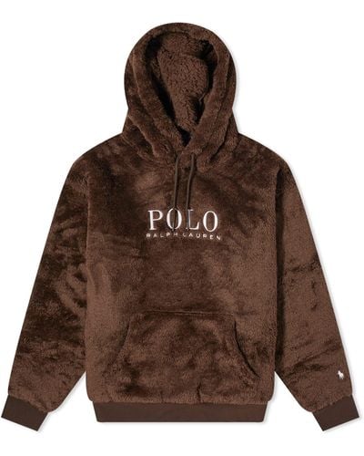Polo Ralph Lauren High Pile Fleece Hoodie - Brown