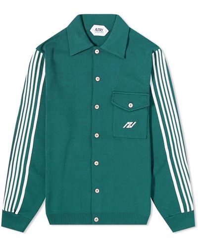 Autry Knitted Sporty Track Jacket - Green