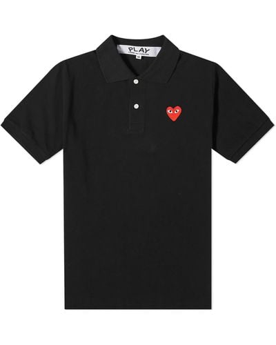 COMME DES GARÇONS PLAY Heart Polo Shirt - Black