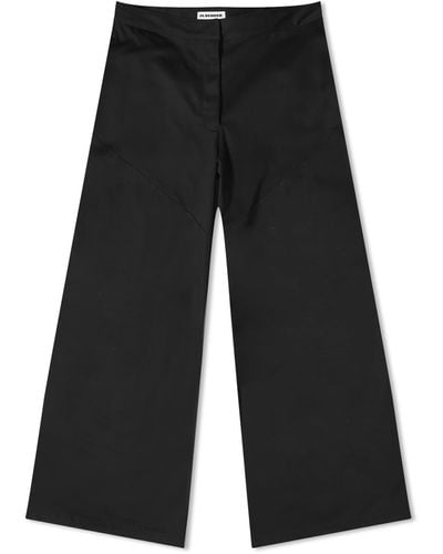 Jil Sander Extreme Wide Leg Trousers - Black