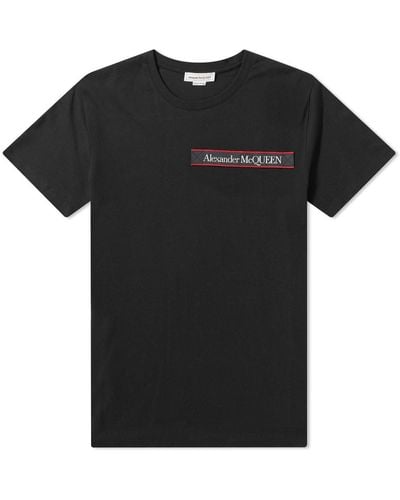 Alexander McQueen Taped Logo T-shirt - Black