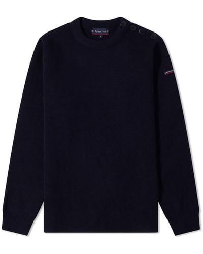 Armor Lux 01901 Fouesnant Crew Knit - Blue