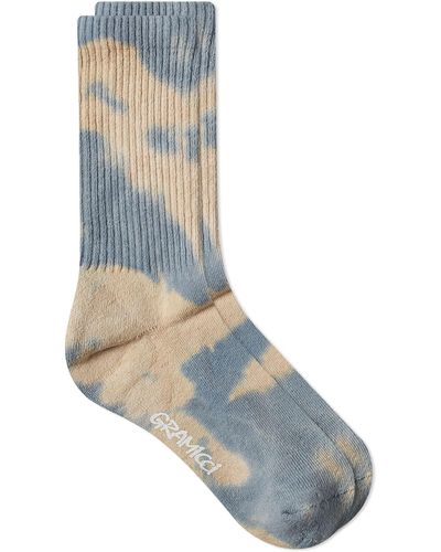 Gramicci Tie Dye Crew Socks - Blue