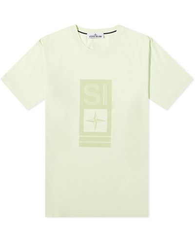 Stone Island Abbreviation One Graphic T-Shirt - Yellow