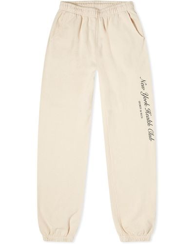 Sporty & Rich Ny Health Club Sweat Trousers - Natural
