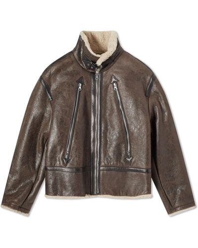 MM6 by Maison Martin Margiela Shearling Jacket - Brown