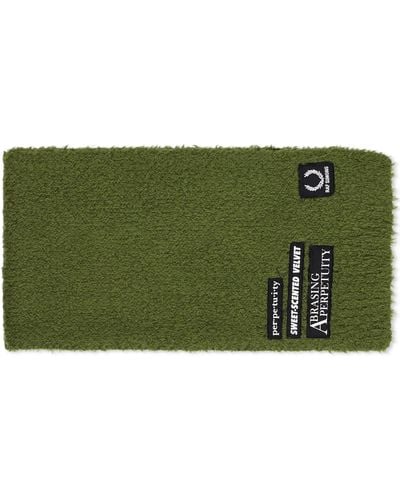 Fred Perry X Raf Simons Fluffy Knit Scarf - Green
