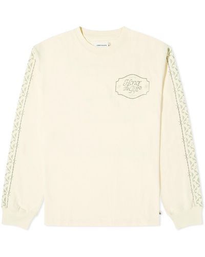 Honor The Gift Pattern Long Sleeve T-Shirt - Natural
