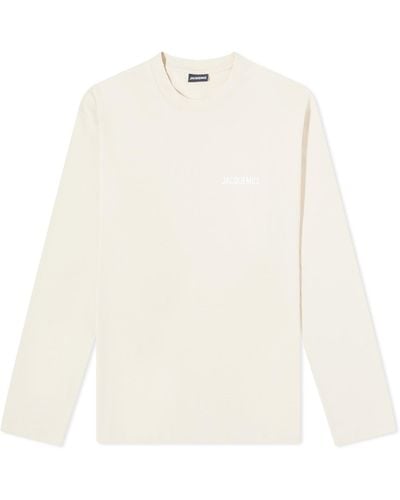 Jacquemus Long Sleeve Classic Logo T-Shirt - Natural
