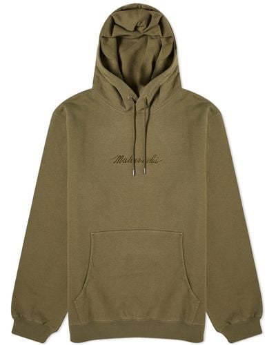 Maharishi Embroided Popover Hoodie - Green