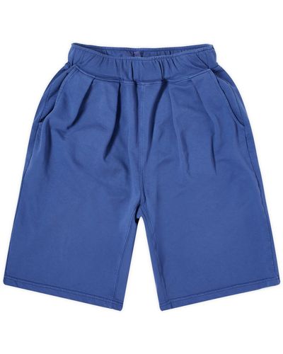 Monitaly Pleated Sweat Shorts - Blue