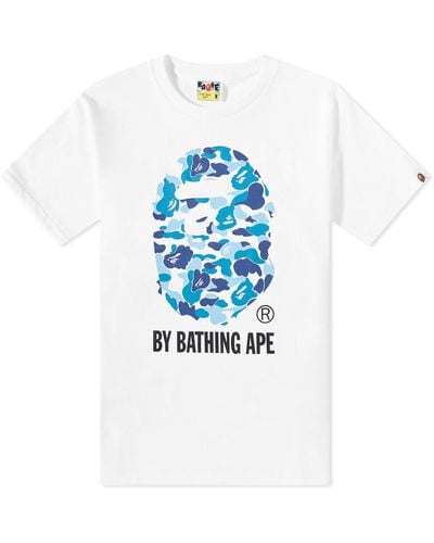 A Bathing Ape Abc Camo By Bathing Ape T-Shirt - Blue