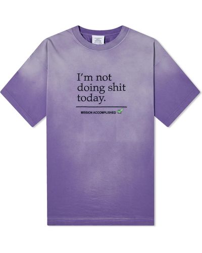 Vetements Not Doing Shit Today T-shirt - Purple