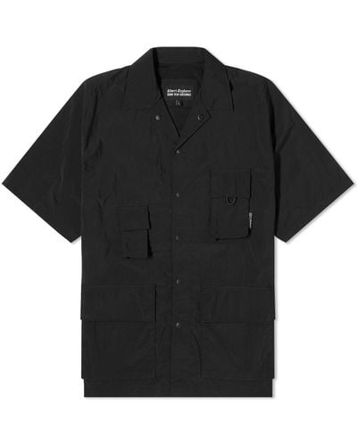 Uniform Bridge Multi Pocket Short Sleeve Shirt - Black