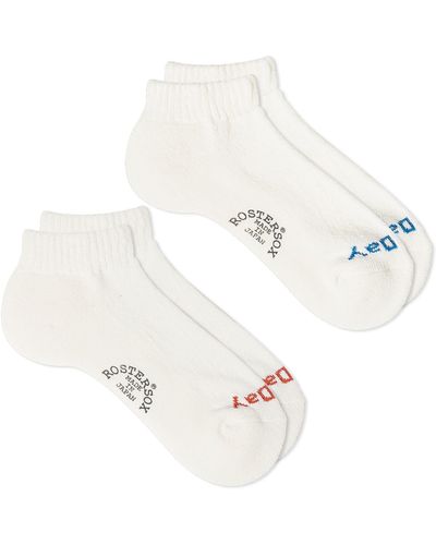 Rostersox Have A Nice Day Ankle Socks - White