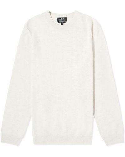 A.P.C. Philo Logo Knitted Sweater - White