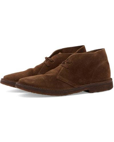 Drake's Clifford Desert Boots Suede - Brown