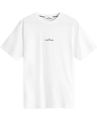 Stone Island Badge Back Print T-Shirt - White