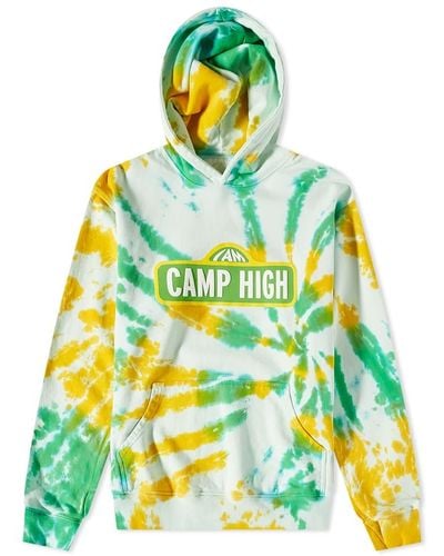 CAMP HIGH High Street Tie Dye Hoody - Green