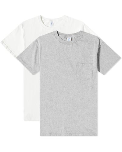 Velva Sheen 2 Pack Pocket T-Shirt - White