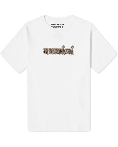 Maharishi Tiger Fur Calligraphy T-Shirt - White
