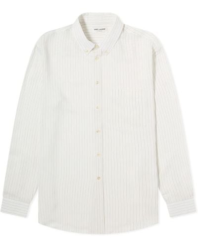 Saint Laurent Stripe Shirt - White