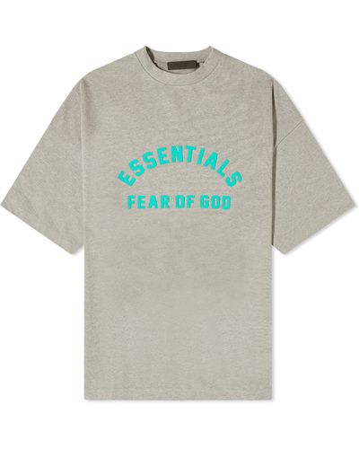 Fear Of God Essentials Brand-embossed Cotton-jersey T-shirt - Gray