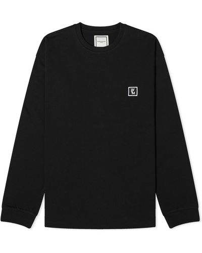 WOOYOUNGMI Long Sleeve Back Logo T-Shirt - Black