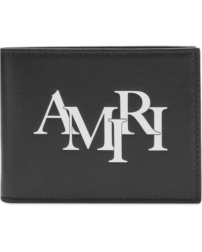 Amiri Staggered Logo Bifold Wallet - Black